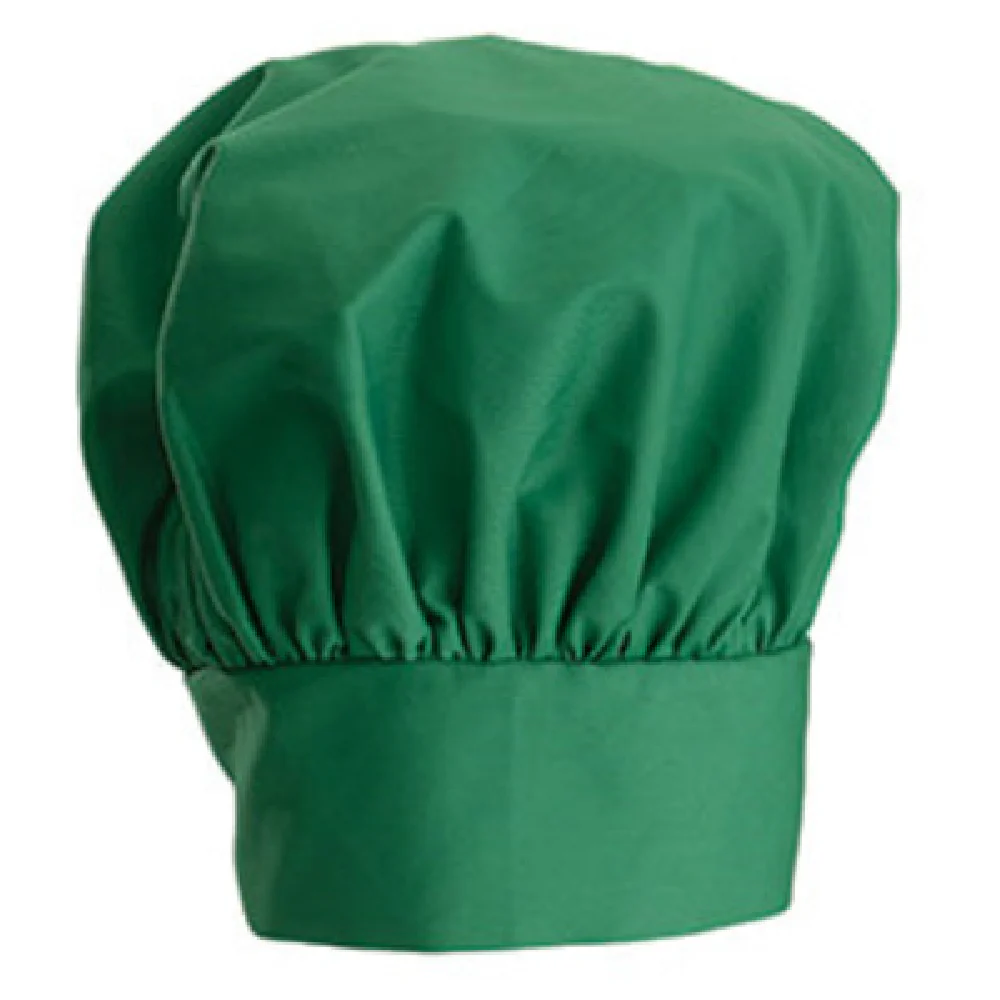 Winco CH-13LG Chef Hat Adjustable Velcro Closure Poly-Cotton Blend Green