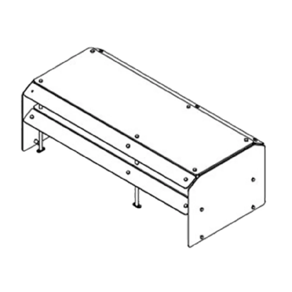 Delfield DCFSHD 33 Inch Double Tier Stainless Steel Sneeze Guard with Glass Ends