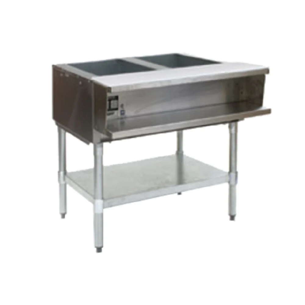 Eagle AWT2-NG 33 Inch Water Bath Hot Food Table Gas Open Base 15000 BTU
