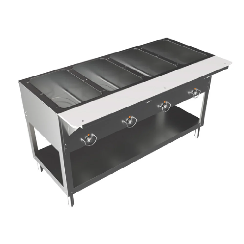 BK Resources ST-4 Electric Steam Table 4-pan Open Well Stainless Steel