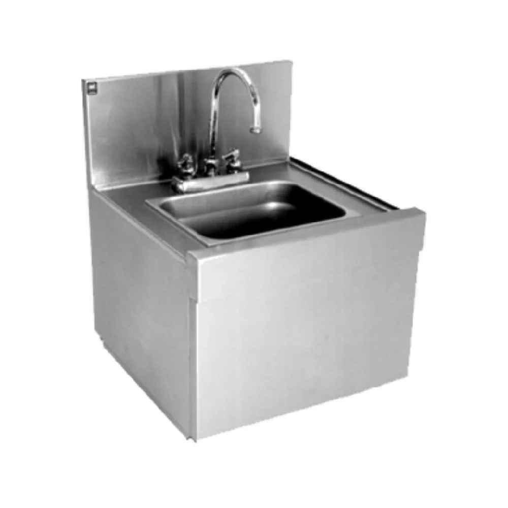 Eagle WSD14-15 14 Inch Underbar Hand Sink Unit Wall Mount Stainless Steel with Towel and Soap Dispensers