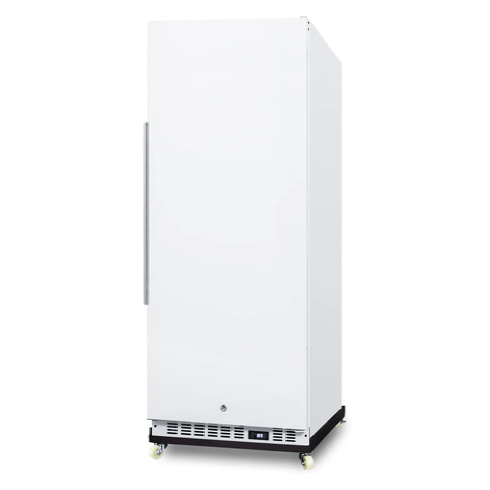 Summit FFAR12WRI 24 Inch Accucold Refrigerator Self-contained 10.1 cu ft Stainless Steel White Finish Summit FFAR12WRI 24 Inch Accucold Refrigerator Self-contained 10.1 cu ft Stainless Steel White Finish