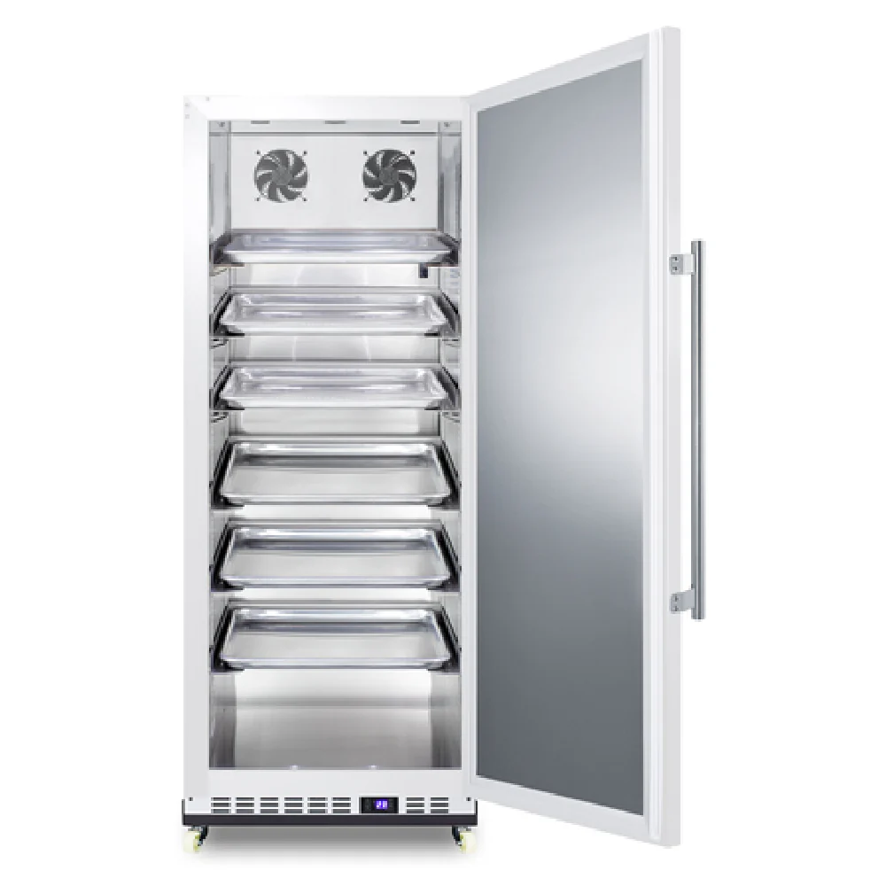 Summit FFAR12WRI 24 Inch Accucold Refrigerator Self-contained 10.1 cu ft Stainless Steel White Finish Summit FFAR12WRI 24 Inch Accucold Refrigerator Self-contained 10.1 cu ft Stainless Steel White Finish