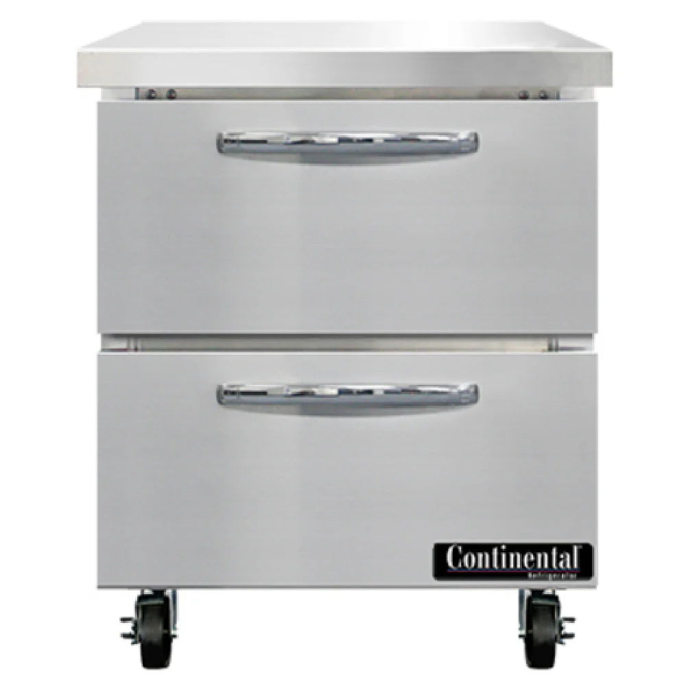 Continental Refrigerator SWF27N-D 27 Inch Work Top Freezer 7.4 Cu Ft Stainless Steel Drawers Continental Refrigerator SWF27N-D 27 Inch Work Top Freezer 7.4 Cu Ft Stainless Steel Drawers