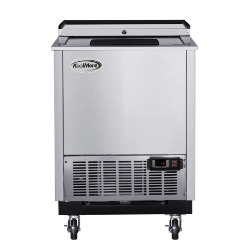 Koolmore KM-GF25-SS 25 Inch Commercial Glass Froster 5 Cu Ft with Adjustable Shelves Koolmore KM-GF25-SS 25 Inch Commercial Glass Froster 5 Cu Ft with Adjustable Shelves