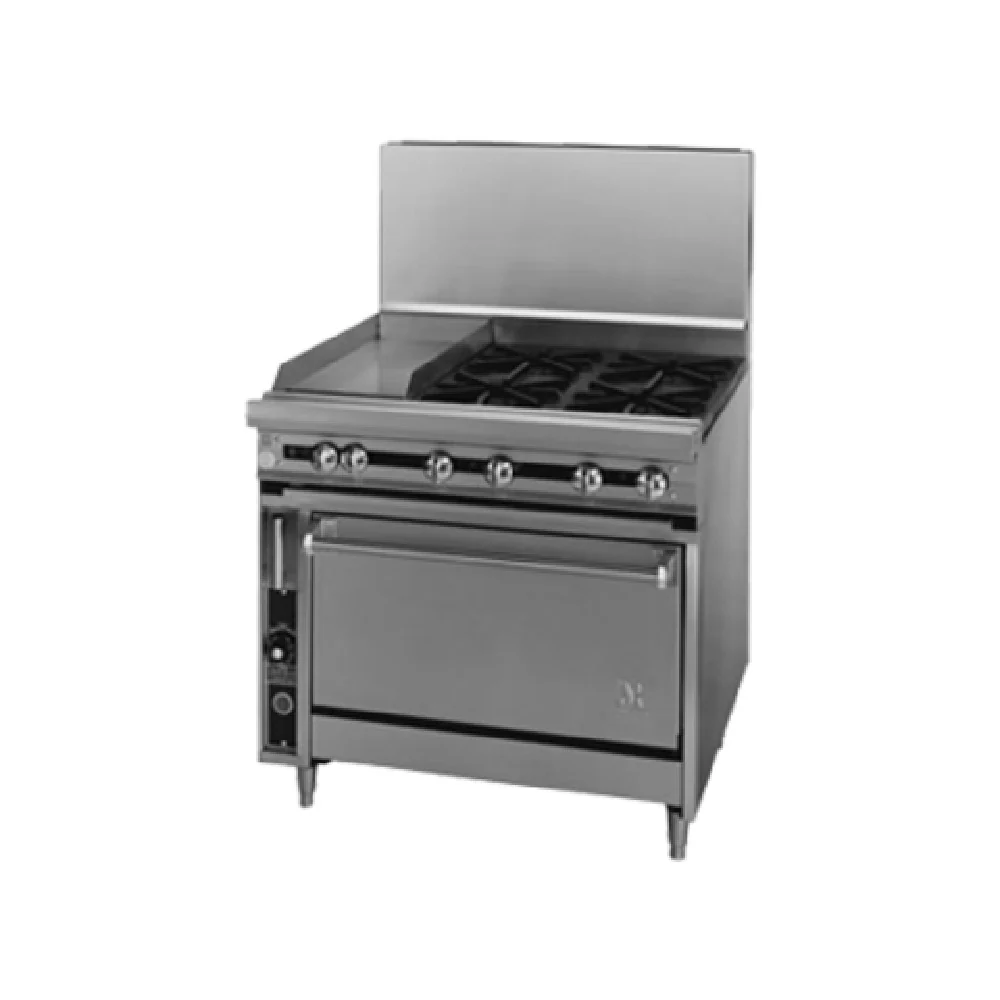 Jade Range JTRH-24IP-1HT-36_LP 36 Inch Heavy Duty Gas Range with 24 Inch Plancha 87500 BTU Jade Range JTRH-24IP-1HT-36_LP 36 Inch Heavy Duty Gas Range with 24 Inch Plancha 87500 BTU