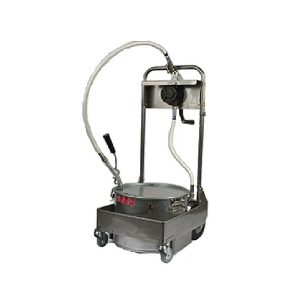 MirOil USA 55HS Oil Filter Machine/Discard Trolley Hand Operated Oil Pump 2-way For Countertop Fryers For Oil Cap. To 55lb