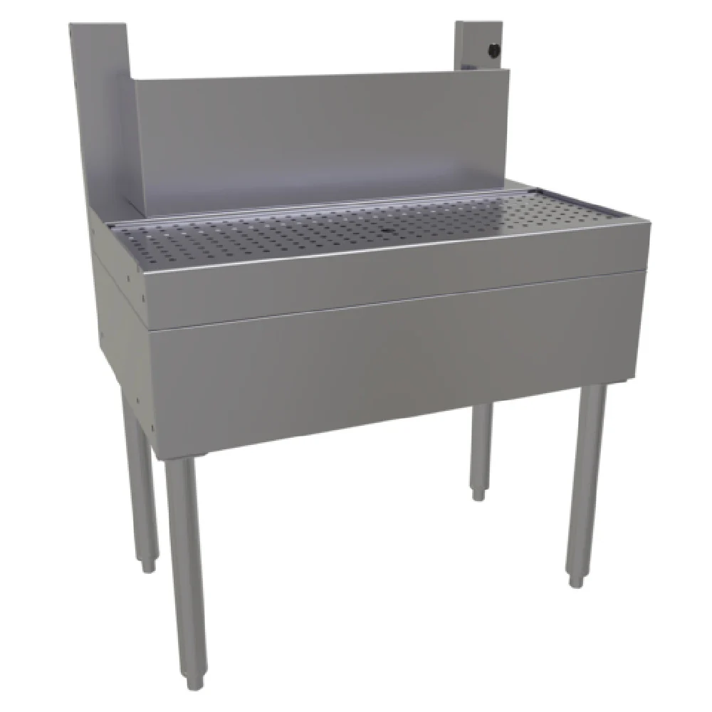 Glastender BDA-30 30 Inch Underbar Beer Drainer with Tubing Chase Stainless Steel Glastender BDA-30 30 Inch Underbar Beer Drainer with Tubing Chase Stainless Steel