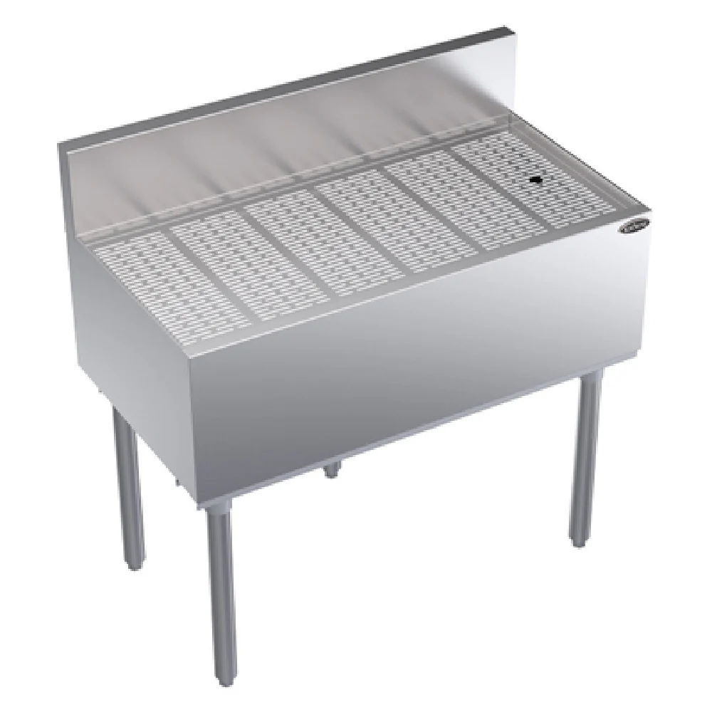 Krowne KR19-GS36 36 Inch Underbar Drainboard Free Standing Stainless Steel with Drain