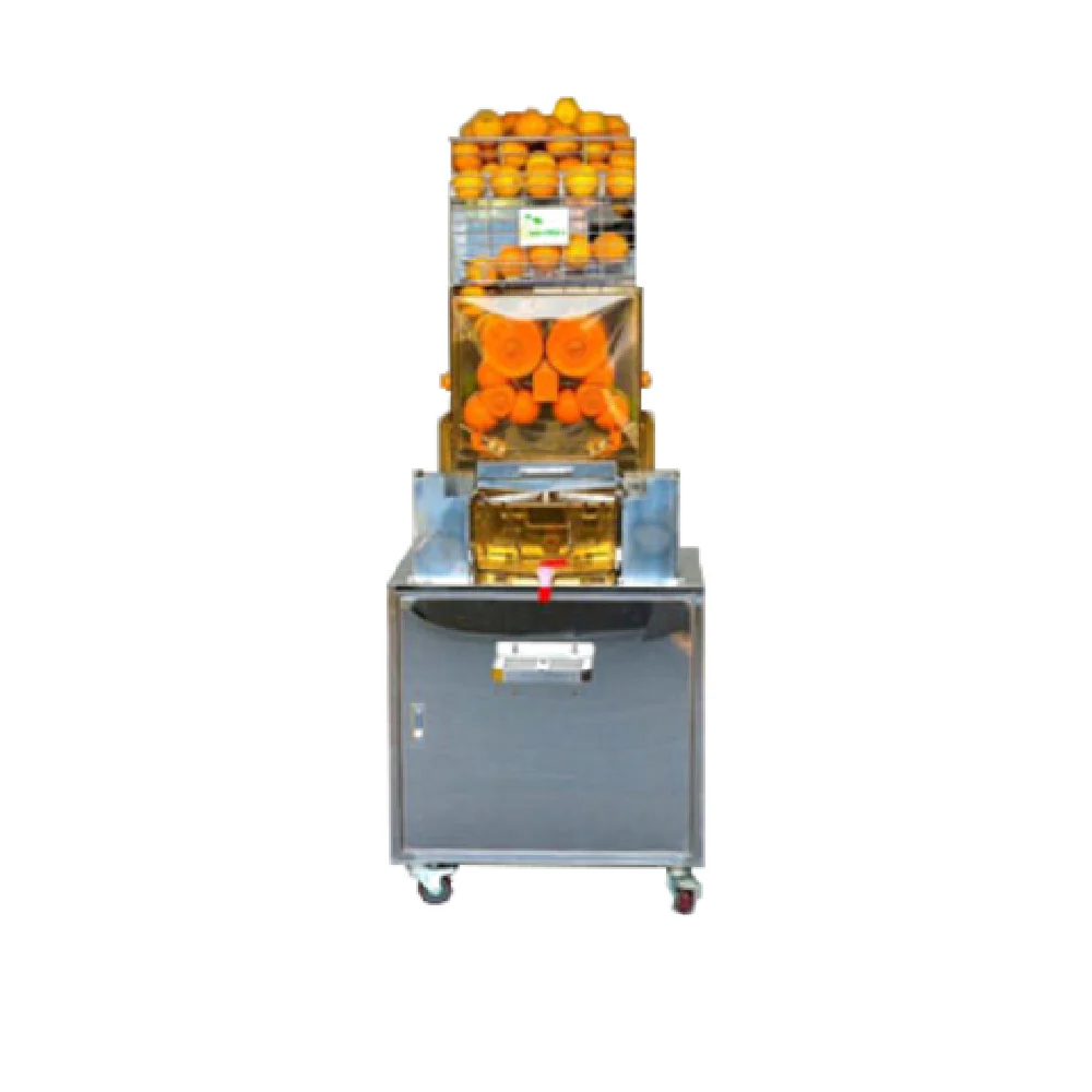 Juicernet by Mulligan Associates JM20 AUTOMATIC FEED (ON CART) JuiceMatic Autofeed Citrus Juicer On Stainless Steel Cart With Wheels