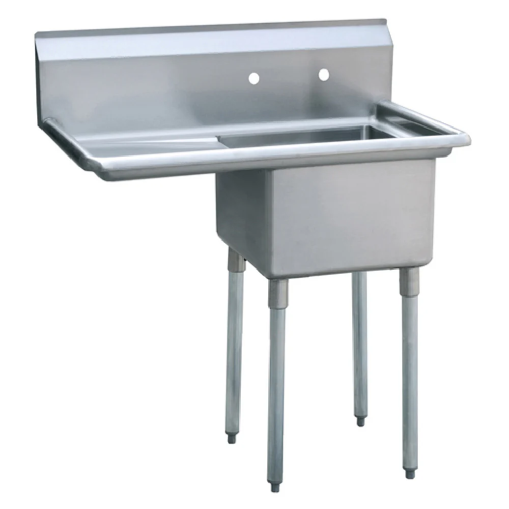 Atosa MRSA-1-L 39 Inch MixRite Sink 18 Gauge Stainless Steel with Left Hand Drainboard Atosa MRSA-1-L 39 Inch MixRite Sink 18 Gauge Stainless Steel with Left Hand Drainboard