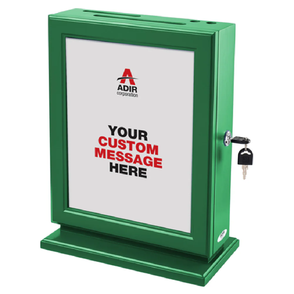 Alpine Industries ADI632-GRN 10 Inch Suggestion Box with Sign Holder Green Finish Alpine Industries ADI632-GRN 10 Inch Suggestion Box with Sign Holder Green Finish