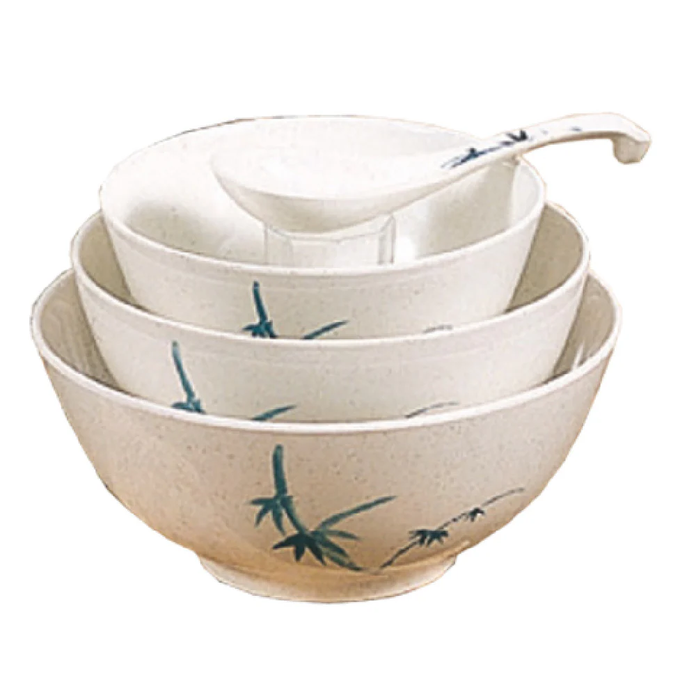 Thunder Group 5207BB 39 Oz Rice Bowl Blue Bamboo Round Break-resistant Melamine Thunder Group 5207BB 39 Oz Rice Bowl Blue Bamboo Round Break-resistant Melamine
