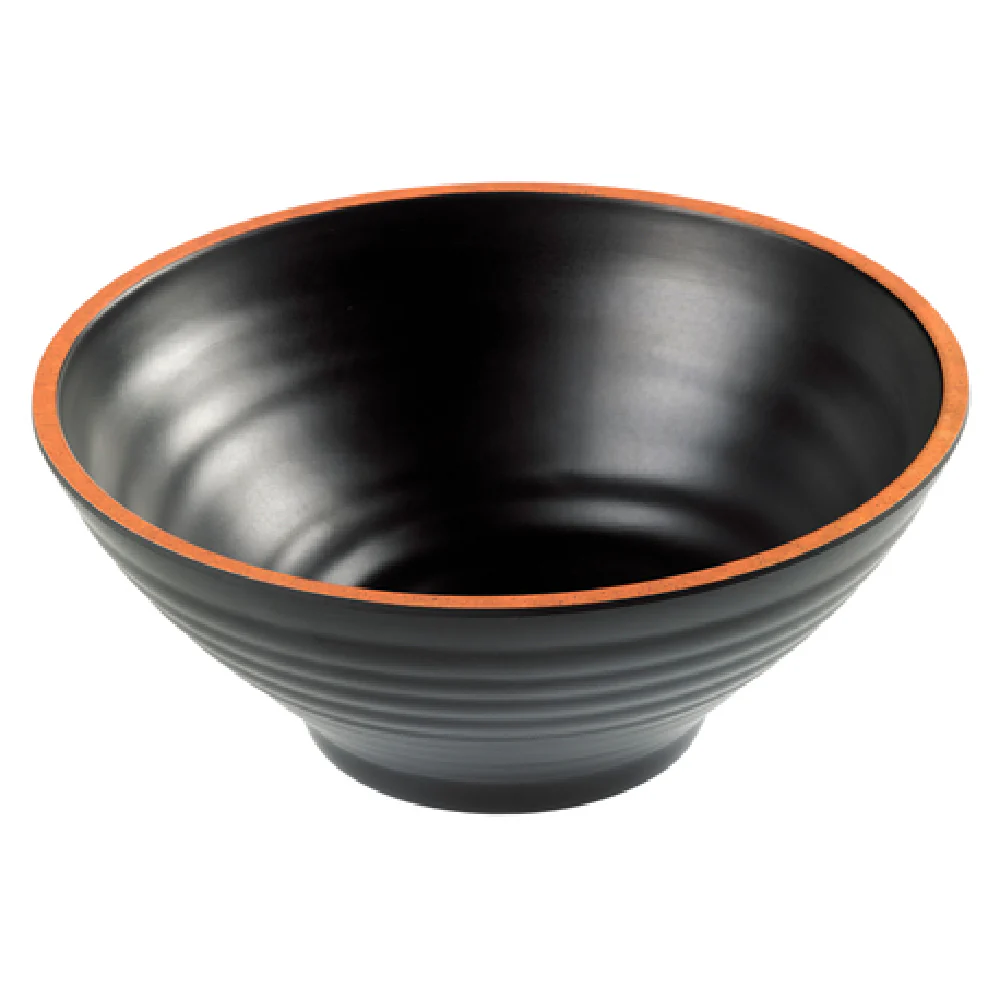 Tableware Solutions USA T8232 9-1/4 Inch Diameter Cup Dishwasher Safe Melamine Black/Terracotta