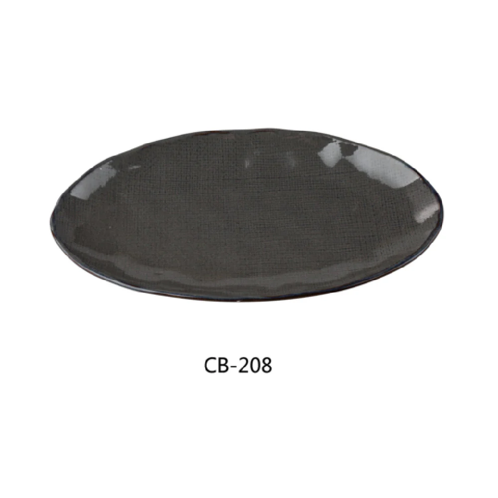 Yanco CB-208 5-1/2 Inch Cowboy Oval Plate China Microwave and Dishwasher Safe