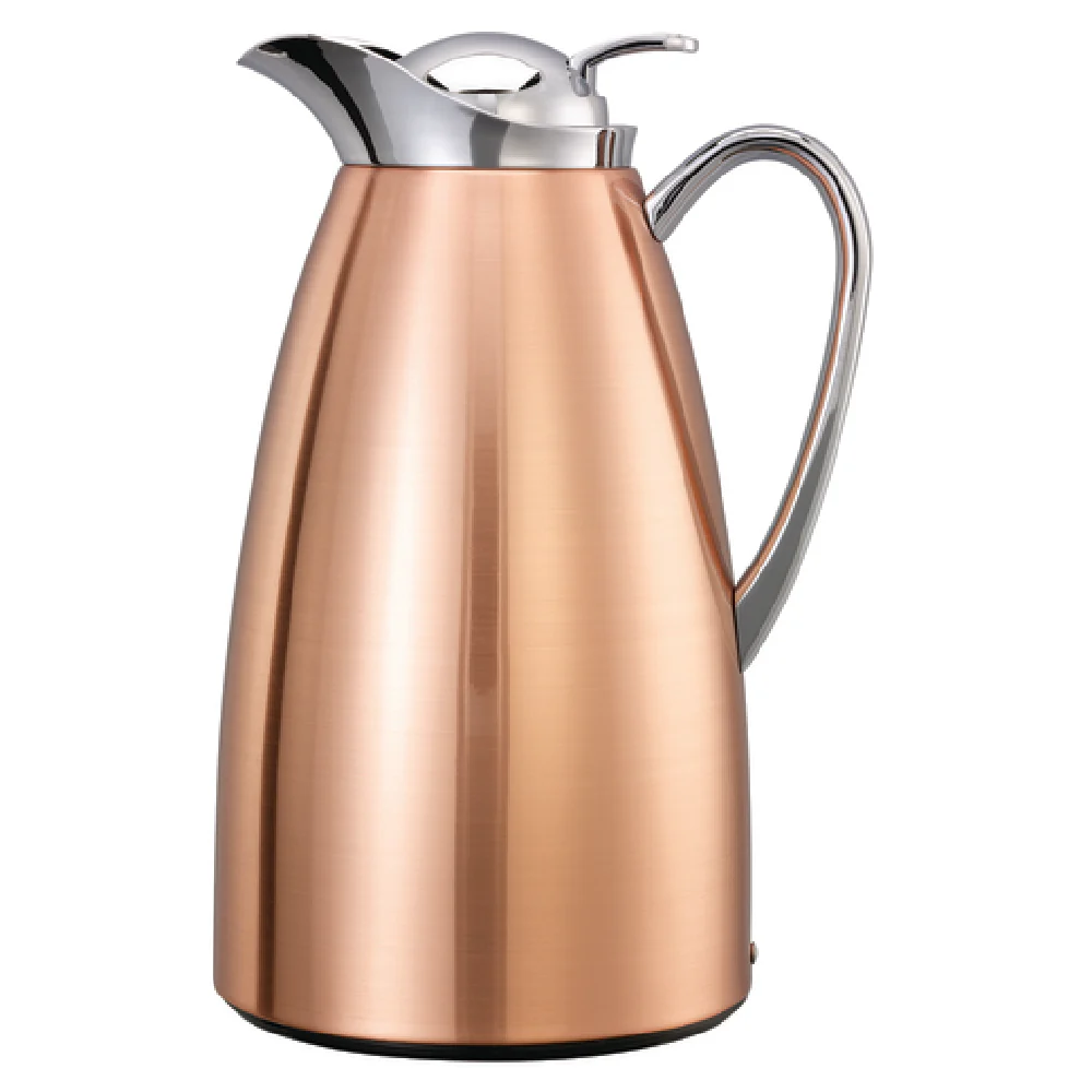 Service Ideas CJZS1CP 5-1/2 Inch 1 Liter Vacuum Carafe with Copper Finish