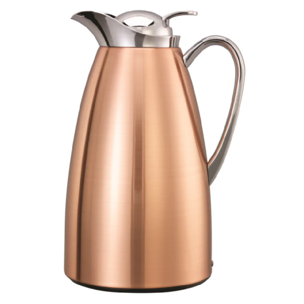 Service Ideas CJZS1CP 5-1/2 Inch 1 Liter Vacuum Carafe with Copper Finish Service Ideas CJZS1CP 5-1/2 Inch 1 Liter Vacuum Carafe with Copper Finish