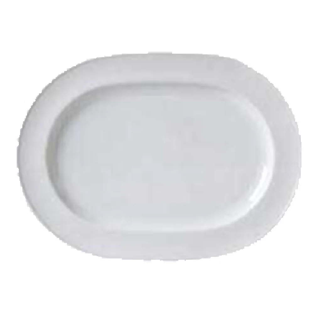 Vertex China AL-94 13 Inch Oblong Platter Wide Rim Polished Foot Porcelain Vertex China AL-94 13 Inch Oblong Platter Wide Rim Polished Foot Porcelain