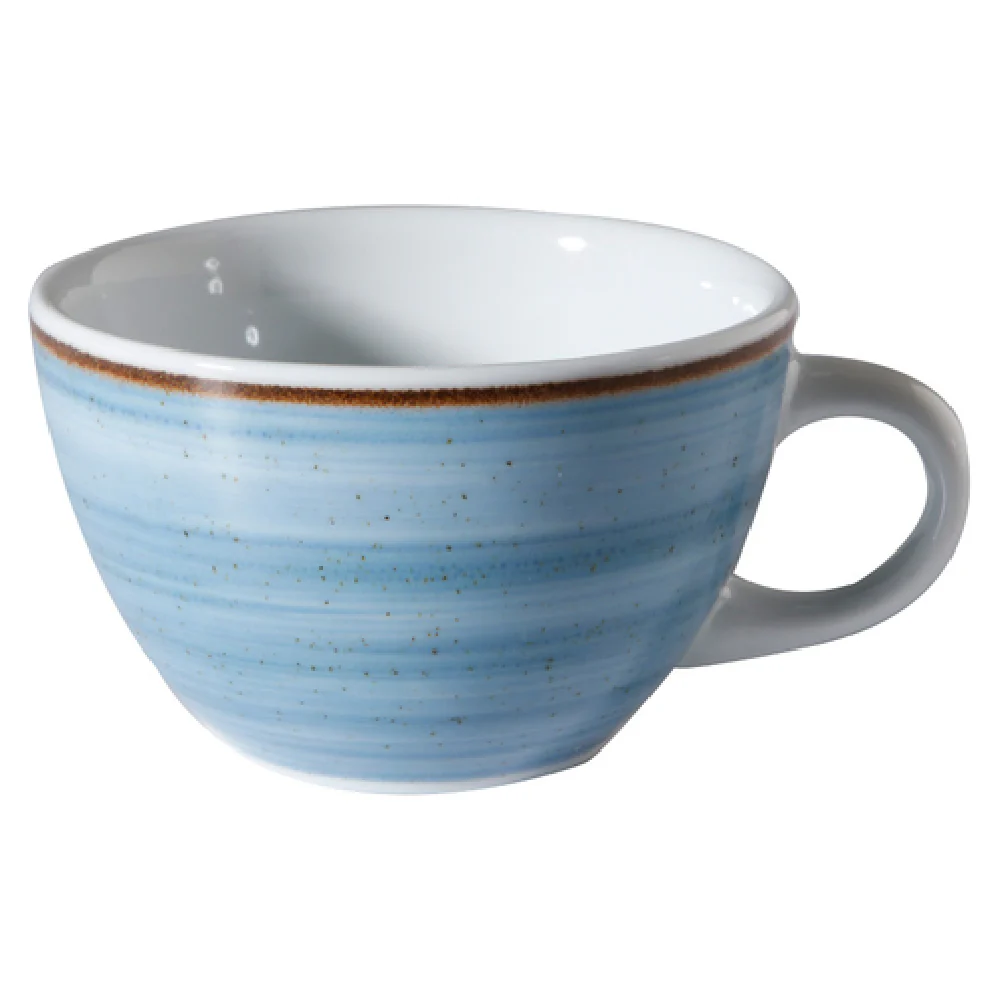 GET Enterprises PA1604904224 3.7 Oz Espresso Cup with Handle Porcelain Blue