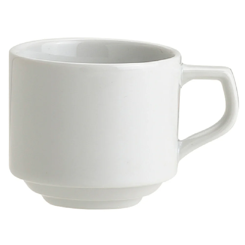 Steelite 61102ST0365 3.5 Oz Stack Espresso Cup Royal Porcelain with Bone Ash