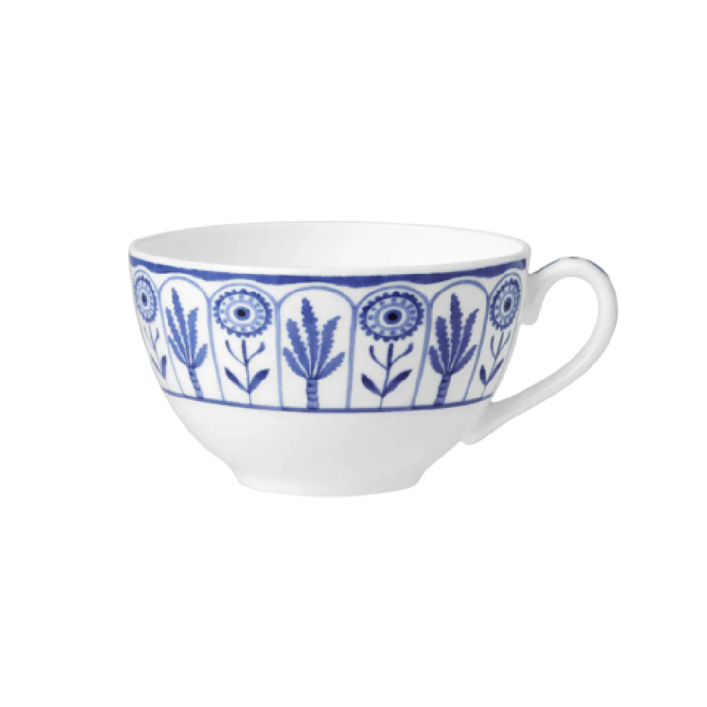 Steelite 82124AND0411A 9.0 Oz Tea Cup Round Sultans Garden Blue Bone China