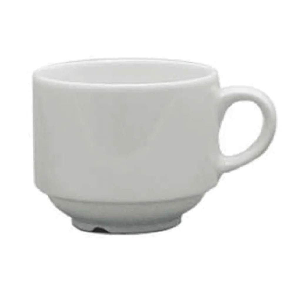 Tableware Solutions USA 51CCPWD 035 7-1/2 Oz Cafe Cup Stackable White Ceramic