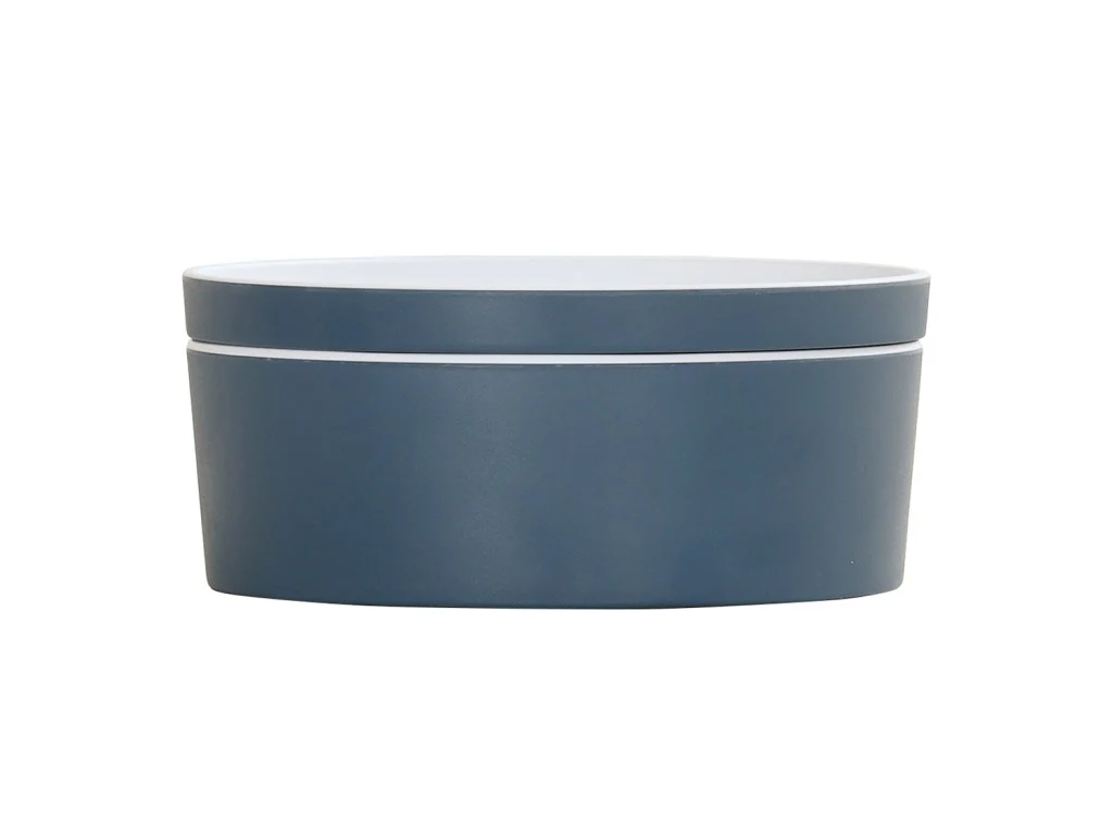 Cal-Mil 24128-7-111 7 Inch Diameter Round Bento Box Dishwasher Safe Melamine Stone Blue Cal-Mil 24128-7-111 7 Inch Diameter Round Bento Box Dishwasher Safe Melamine Stone Blue