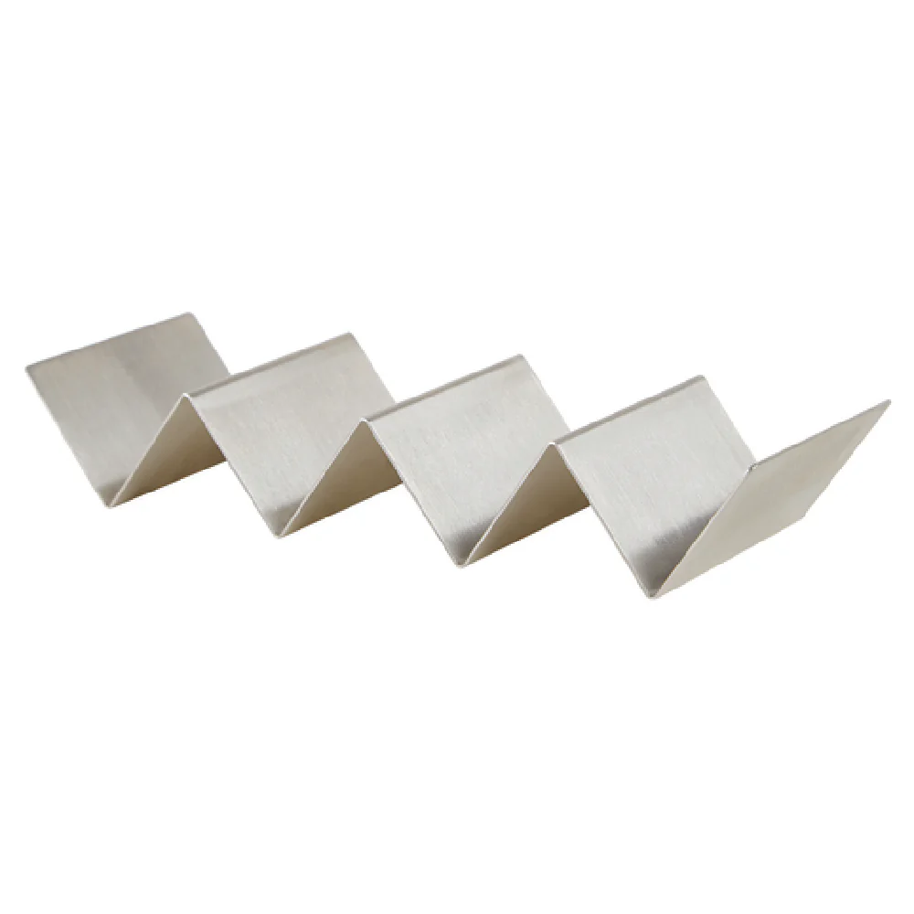 Winco TCHS-34 11-3/8 Inch Taco Holder Holds 3-4 Tacos Stainless Steel Brushed Finish