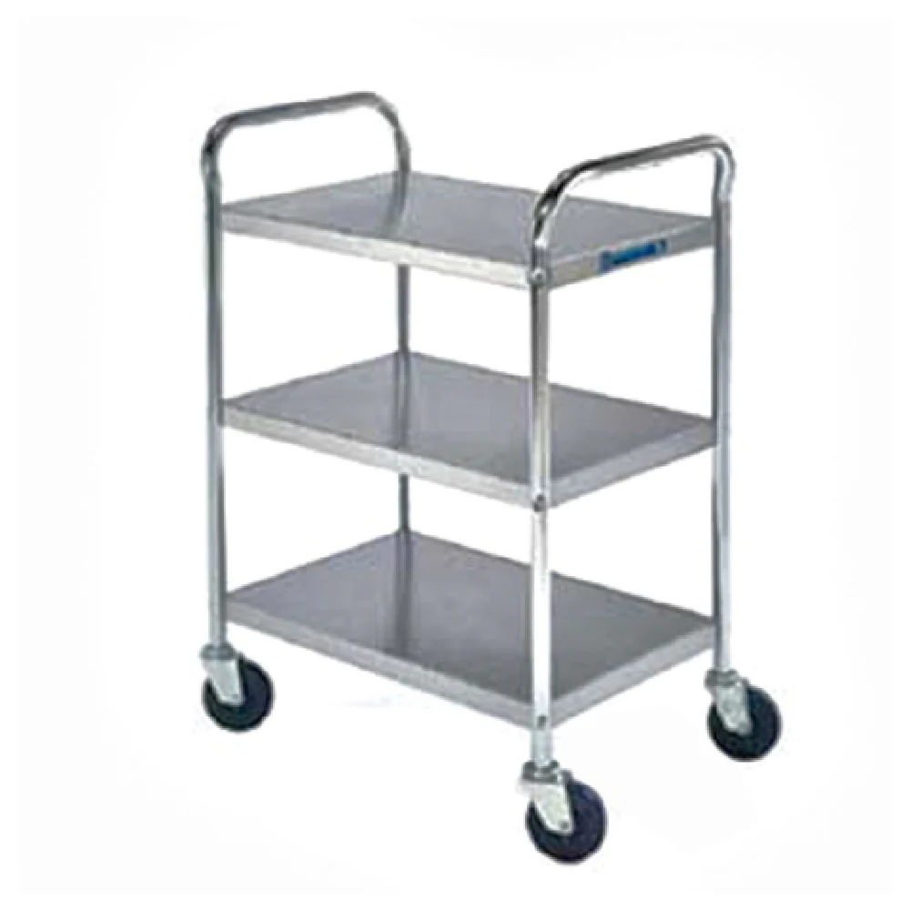 Lakeside 479 27 Inch Utility Cart 3-Shelf Stainless Steel with Chrome Frame