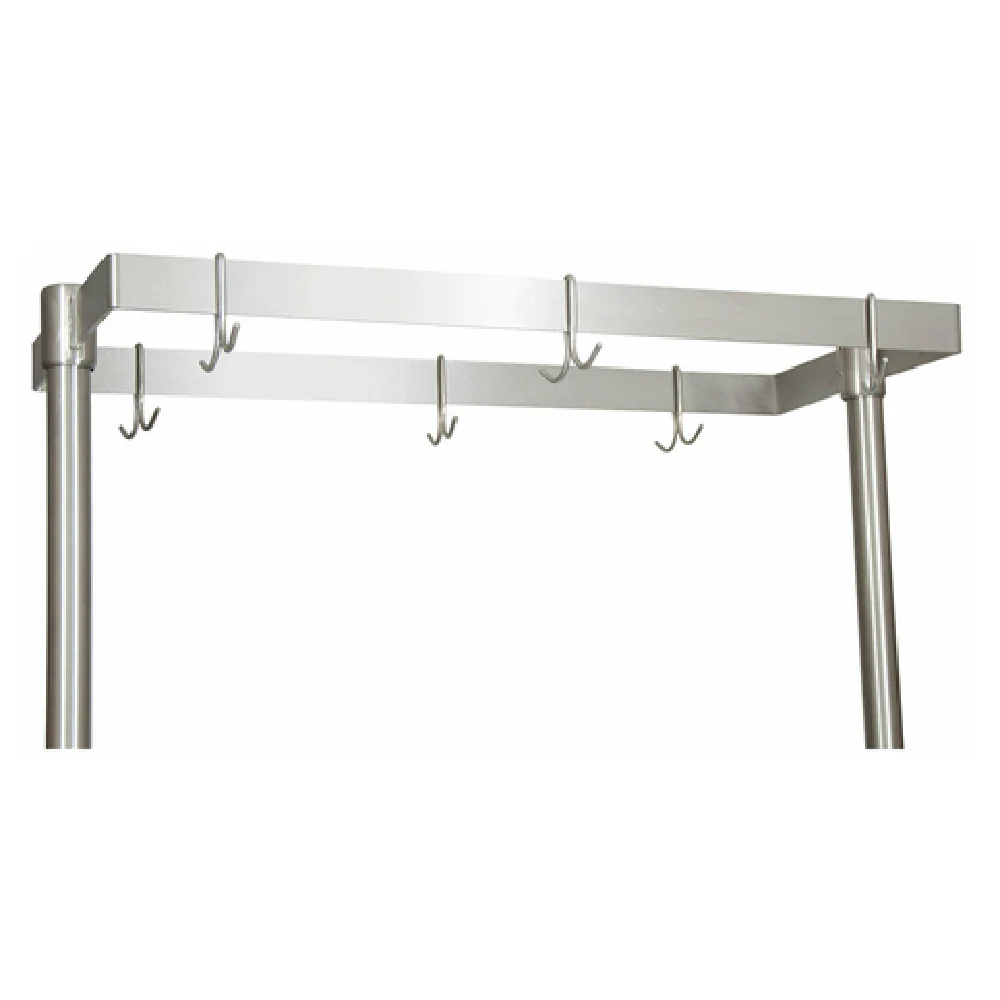 BK Resources APQ-72 72 Inch Pot Rack Table Mount with 24 Hooks Stainless Steel