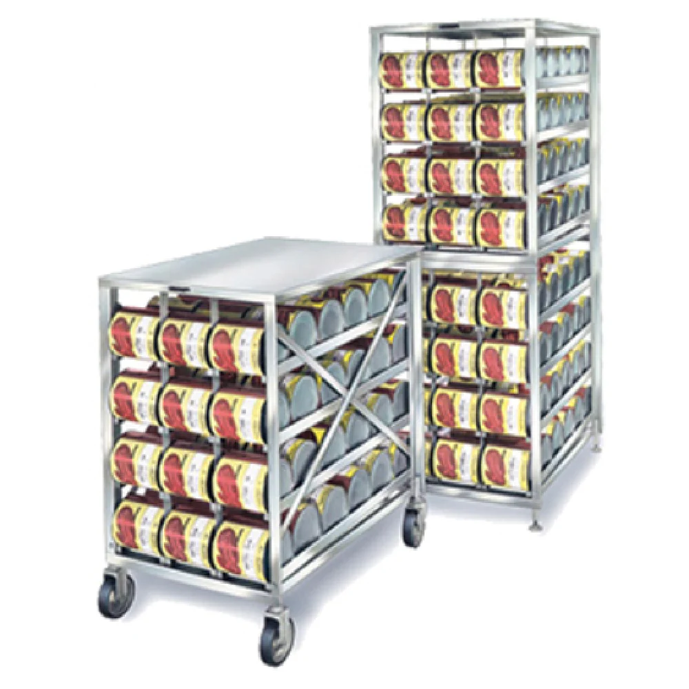 Lakeside PBCR1 40-1/8 Inch Mobile Can Storage Rack with Stainless Steel Frame