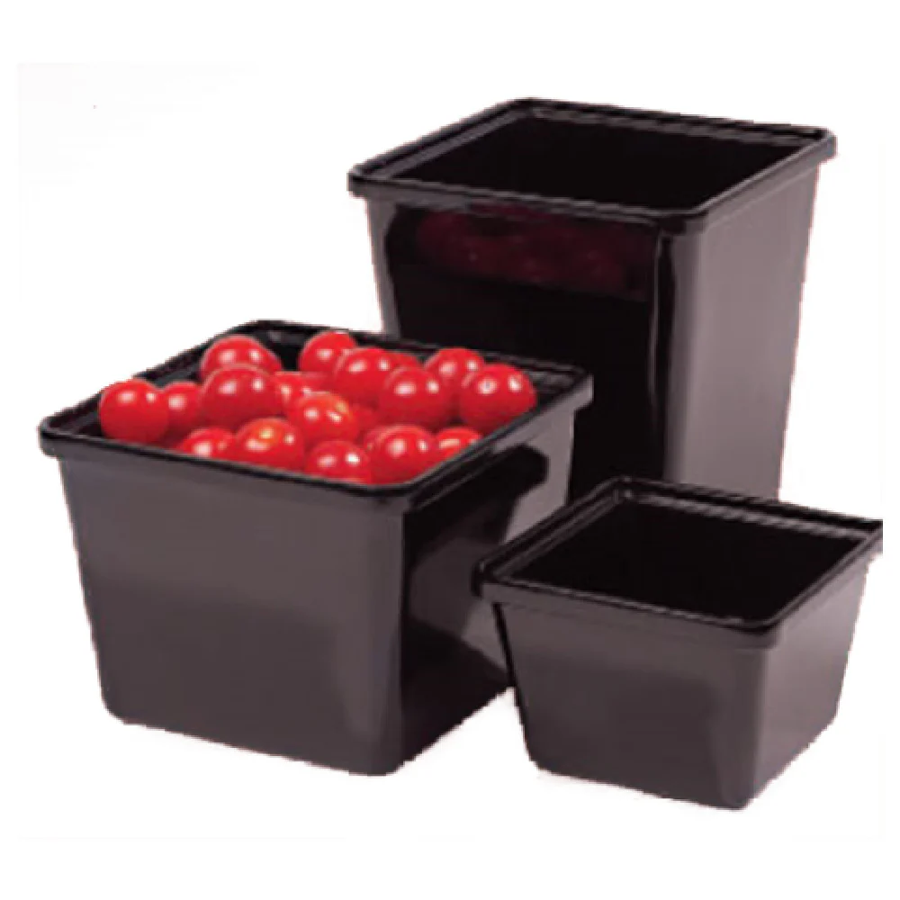 GET Enterprises ML-150-BK 3 Quart Square Salad Crock Break Resistant Melamine Black GET Enterprises ML-150-BK 3 Quart Square Salad Crock Break Resistant Melamine Black