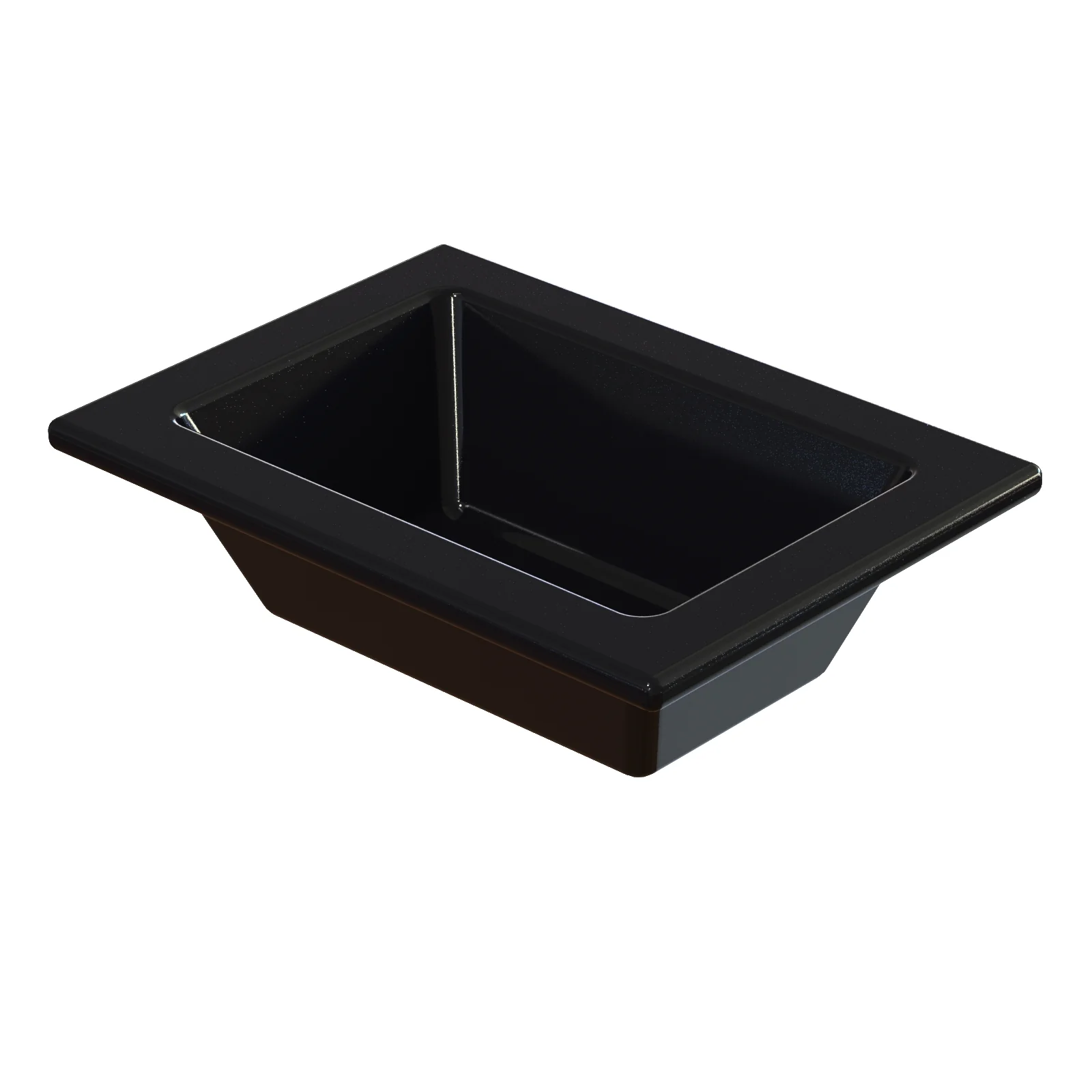 Tablecraft CW1796BK 5 Inch Aluminum 10 Oz Cold Food Pan with Lip Black Finish