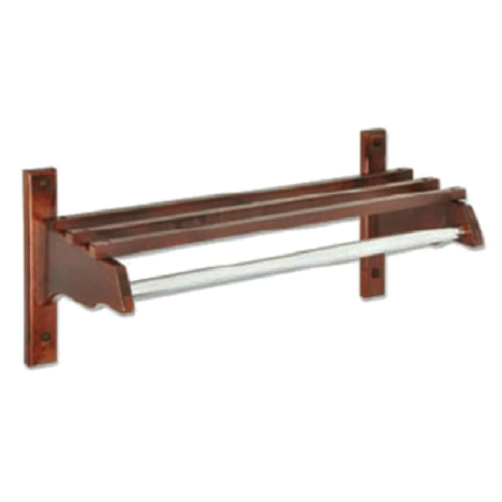 Central Specialties TJF-48 43 to 48 Inch Zinc Plated Coat Rack Dark Oak Finish Central Specialties TJF-48 43 to 48 Inch Zinc Plated Coat Rack Dark Oak Finish
