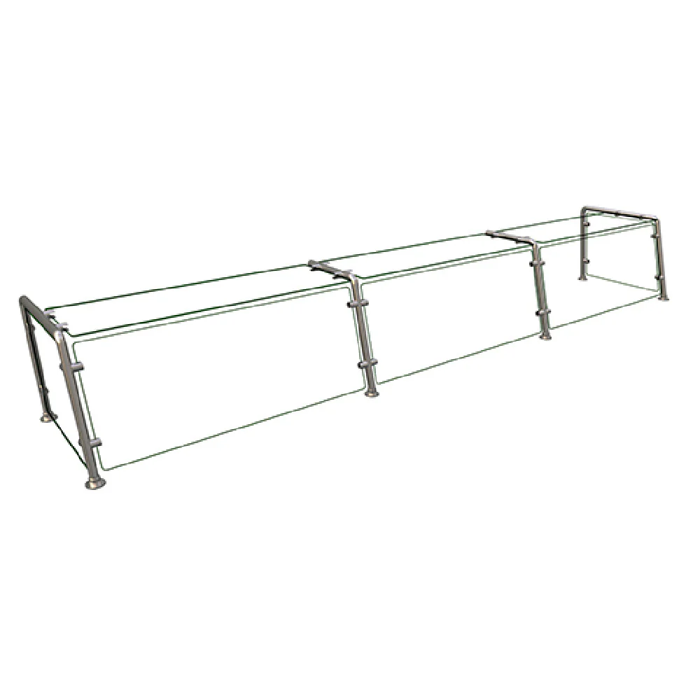 Hatco EP22-10818 108 Inch Full Service Pass-over Sneeze Guard Glass Stainless Steel Hatco EP22-10818 108 Inch Full Service Pass-over Sneeze Guard Glass Stainless Steel