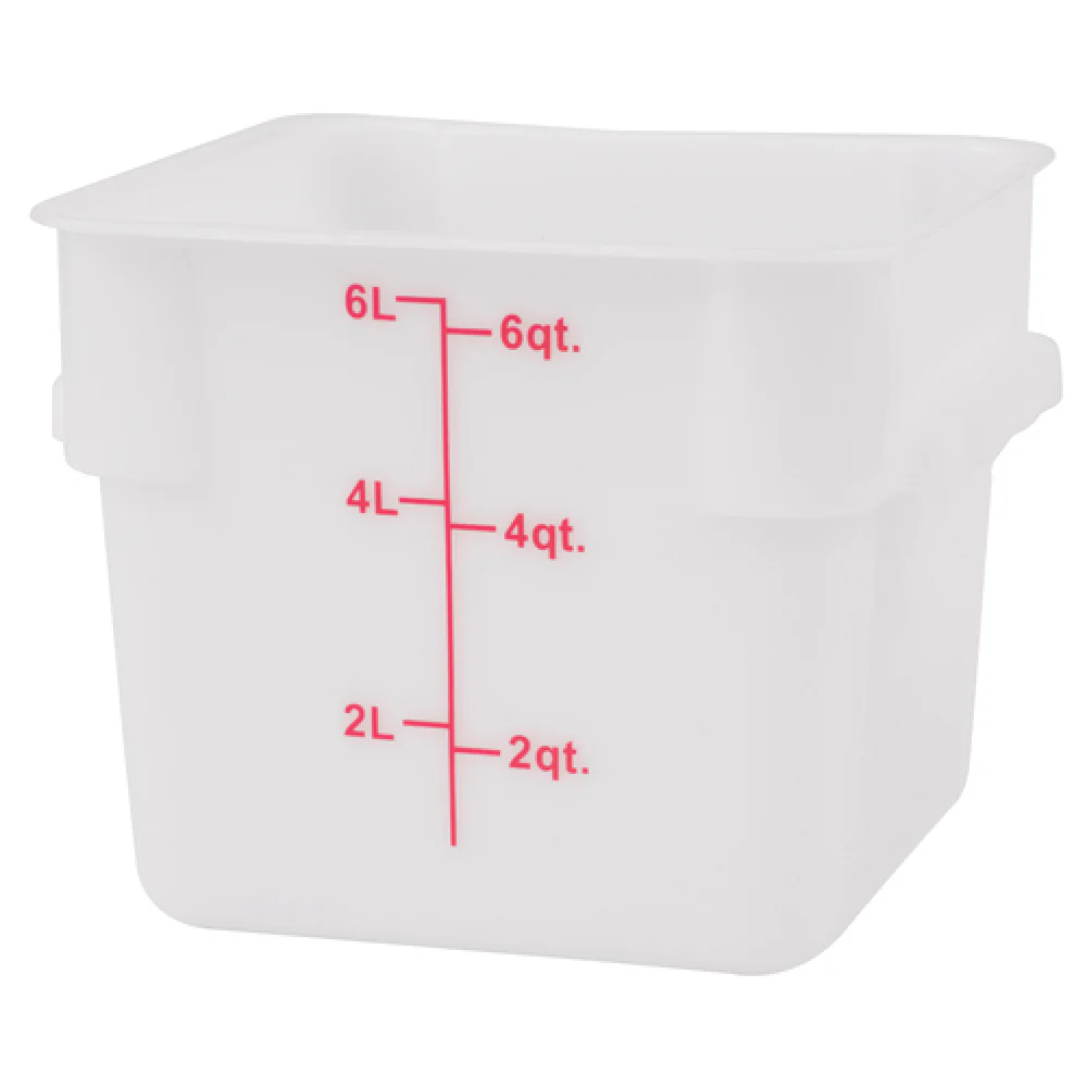 Stanton Trading PES-6 6 Qt Square Food Storage Container Polyethylene White Stanton Trading PES-6 6 Qt Square Food Storage Container Polyethylene White