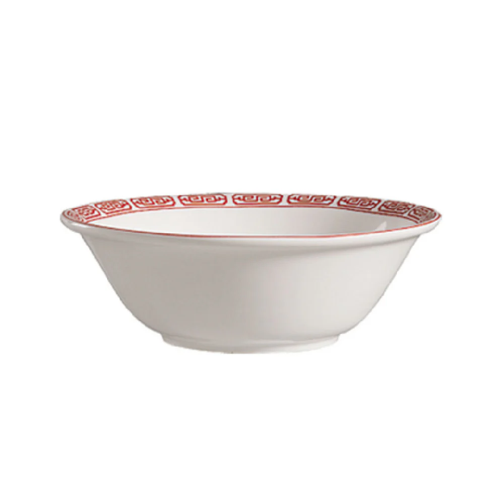 CAC China 105-94 50 Oz Red Gate Noodle Bowl Porcelain Round 9 Inch