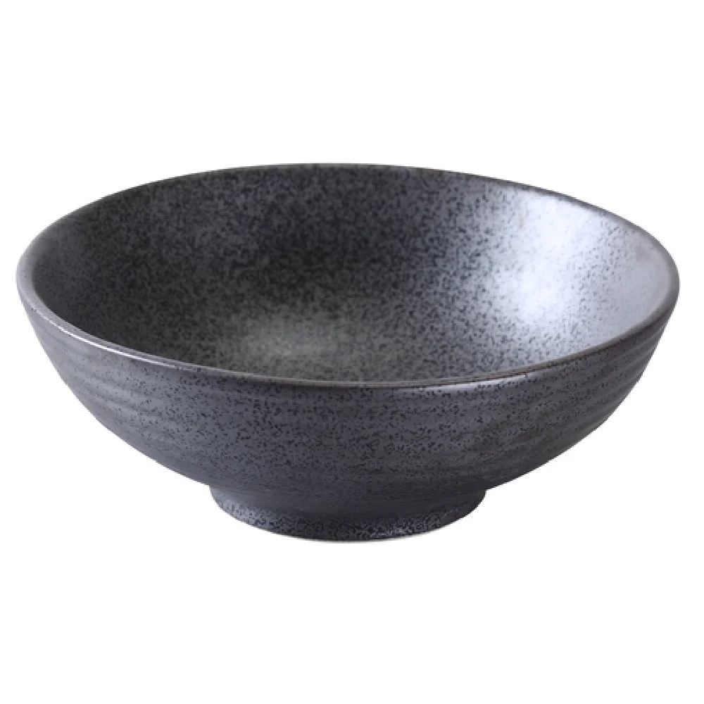 Yanco DB-3007 24 Oz. Round Soup Bowl Black Porcelain 6-3/4 Inch