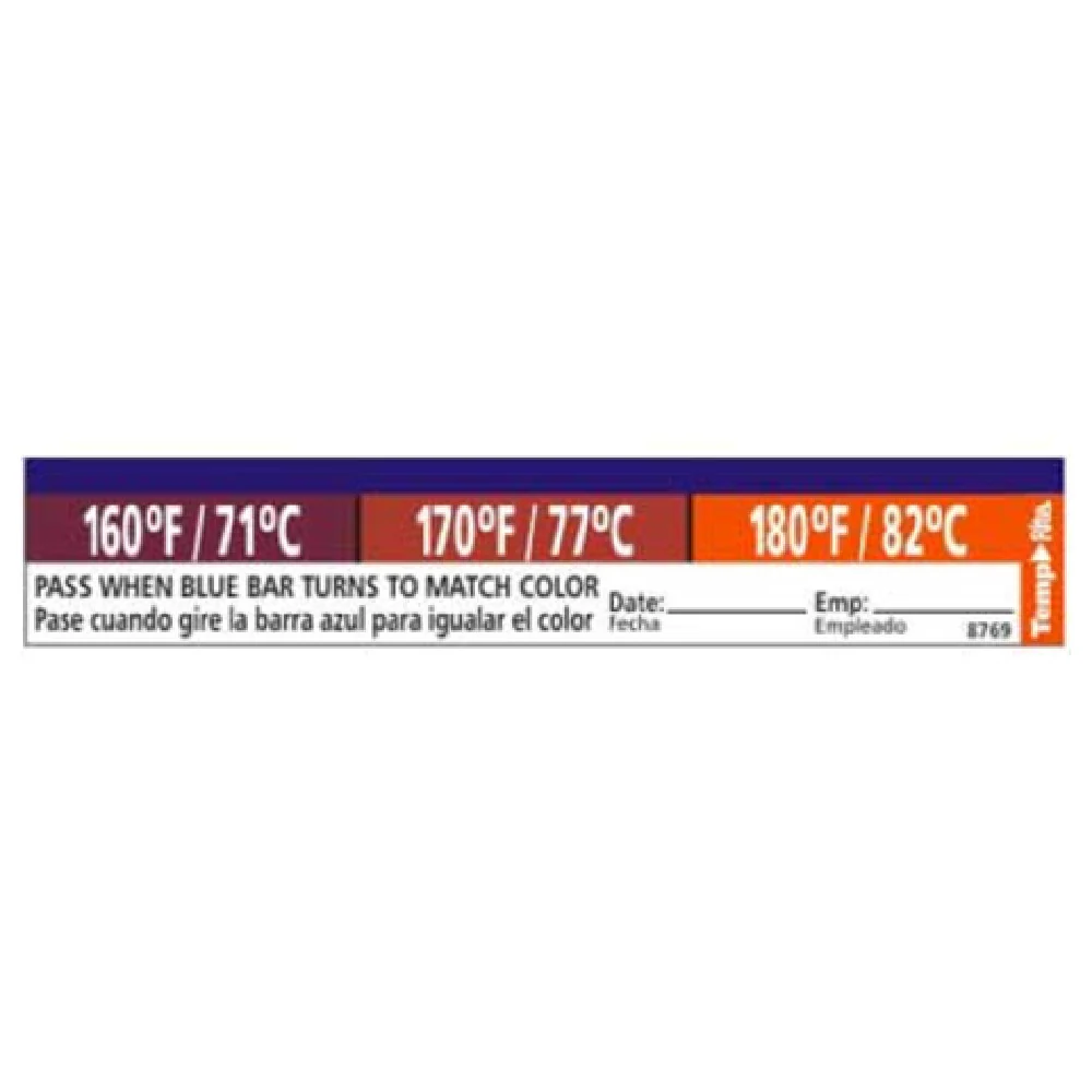Taylor 8769 3-in-1 Dishwasher Temperature Test Labels 160 to 180 F 27 Pack Taylor 8769 3-in-1 Dishwasher Temperature Test Labels 160 to 180 F 27 Pack