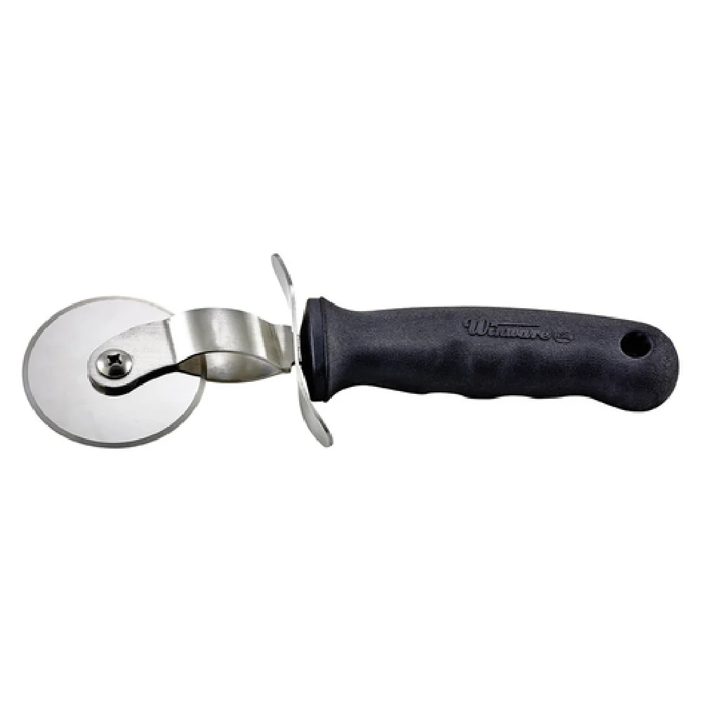 Winco VP-315 2-1/2 Inch Diameter Pizza Cutter Stainless Steel Wheel Blade Soft Grip Black