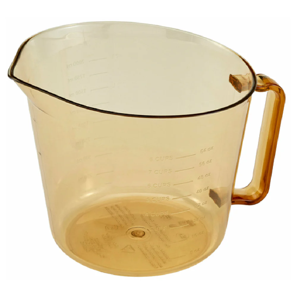 Cambro 200MCH150 2 Qt Measuring Cup Shatterproof BPA Free Amber Plastic Cambro 200MCH150 2 Qt Measuring Cup Shatterproof BPA Free Amber Plastic