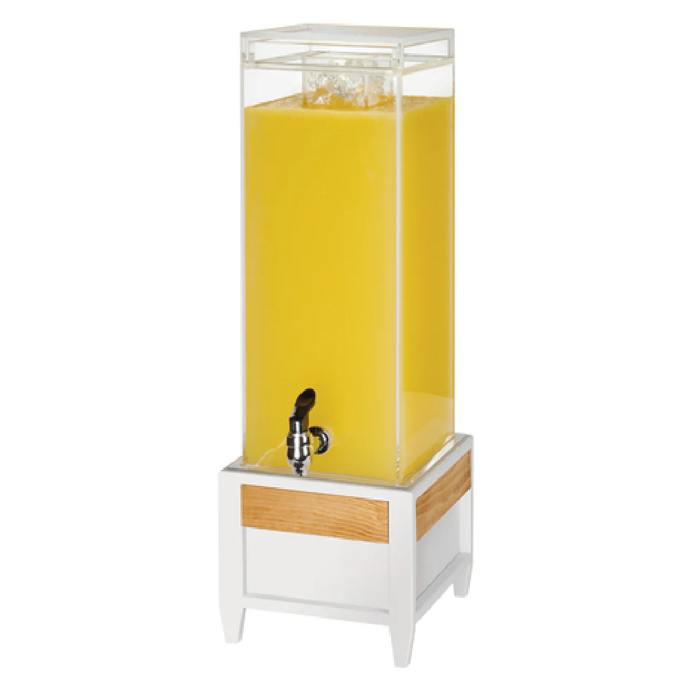 Cal Mil 22117-3-15 8-1/2 Inch Beverage Dispenser with Ice Chamber Acrylic White Cal Mil 22117-3-15 8-1/2 Inch Beverage Dispenser with Ice Chamber Acrylic White