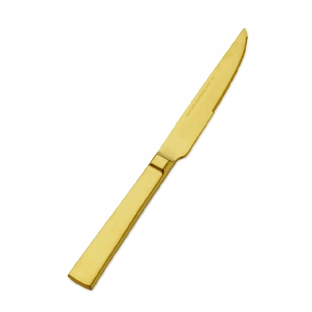 Bon Chef S3715GM 9-1/2 Inch 13/0 Stainless Steel Gold Matte Steak Knife