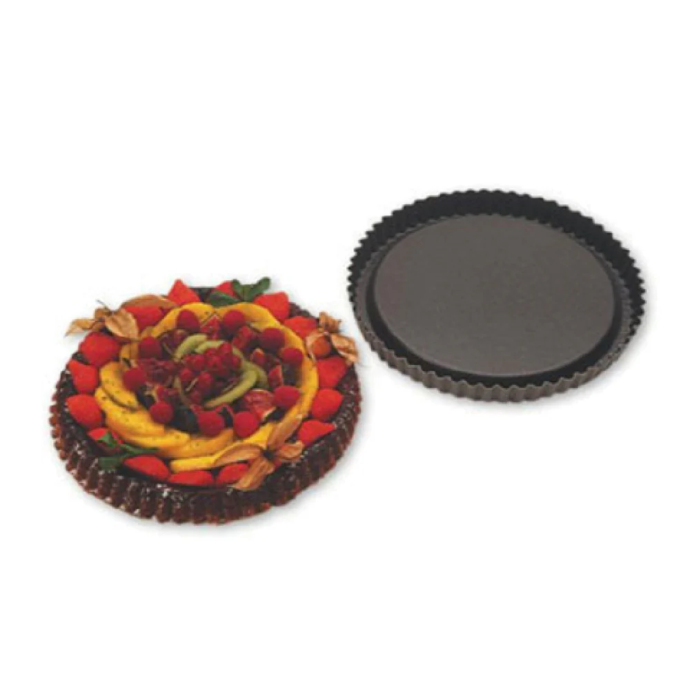 Matfer 332235 10-1/4 Inch Non-Stick Fluted Tart Mold Steel with Enamel Finish