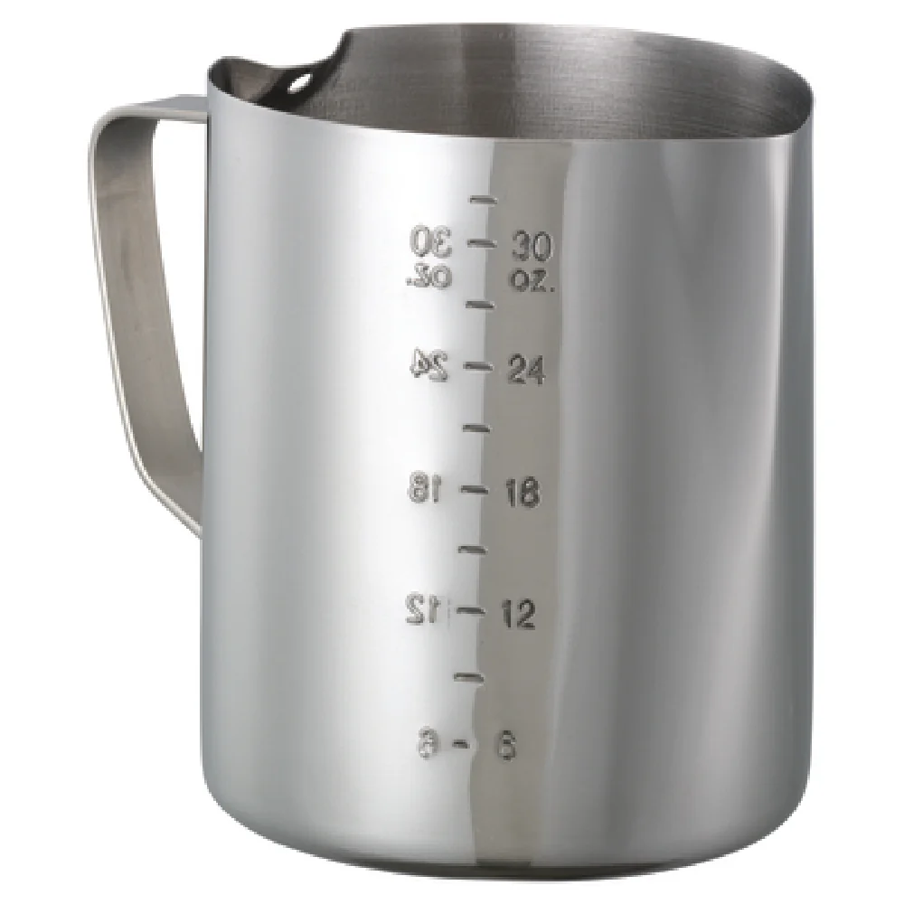Service Ideas FROTH326 32 Oz Frothing Pitcher with Handle Stainless Steel Brushed Finish Service Ideas FROTH326 32 Oz Frothing Pitcher with Handle Stainless Steel Brushed Finish