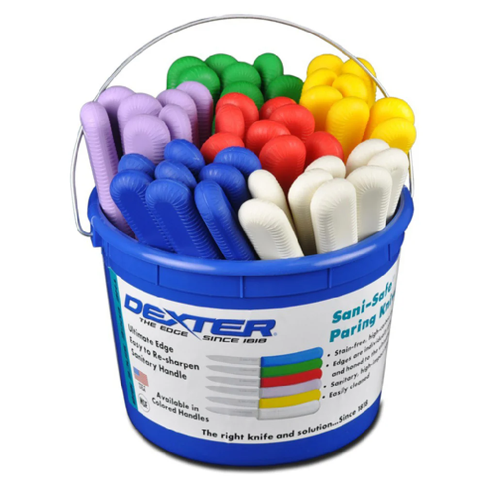 Dexter Russell S104-48B 3-1/4 Inch Paring Knife High Carbon Steel Polypropylene Handle Assorted Colors Dexter Russell S104-48B 3-1/4 Inch Paring Knife High Carbon Steel Polypropylene Handle Assorted Colors