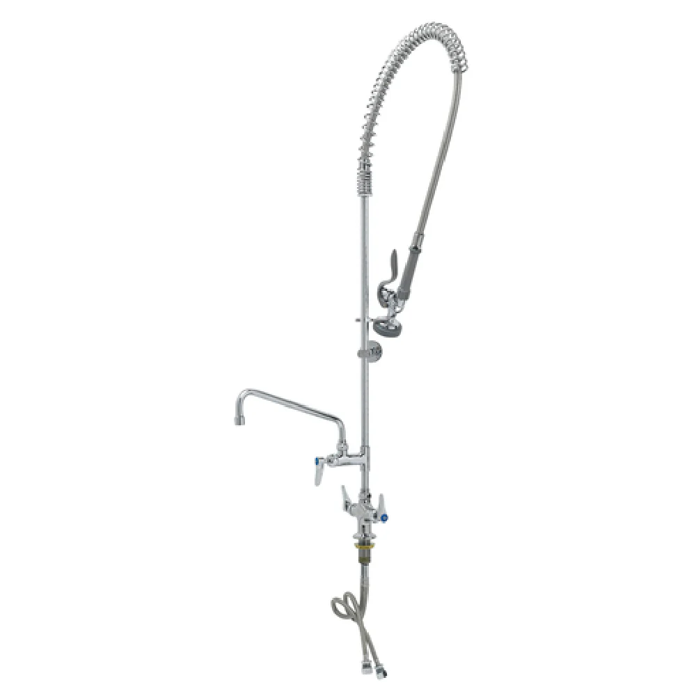 T&S Brass B-0113-12-CR-B 12 Inch Pre-Rinse Unit Deck Mount Stainless Steel with Spray Valve T&S Brass B-0113-12-CR-B 12 Inch Pre-Rinse Unit Deck Mount Stainless Steel with Spray Valve
