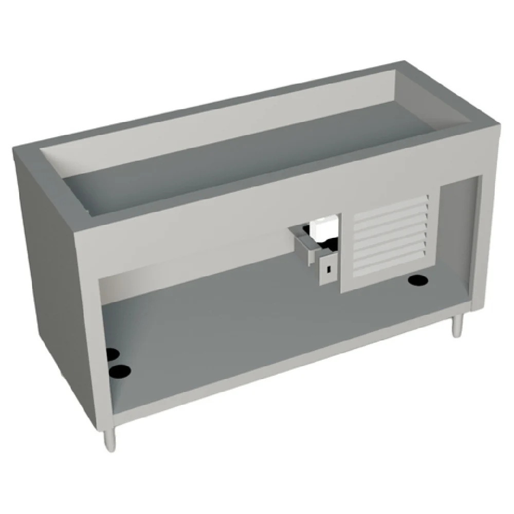 Duke 316-25PG_217120 60 Inch Cold Pan Unit 20 Gauge Stainless Steel with Self-Contained Refrigeration