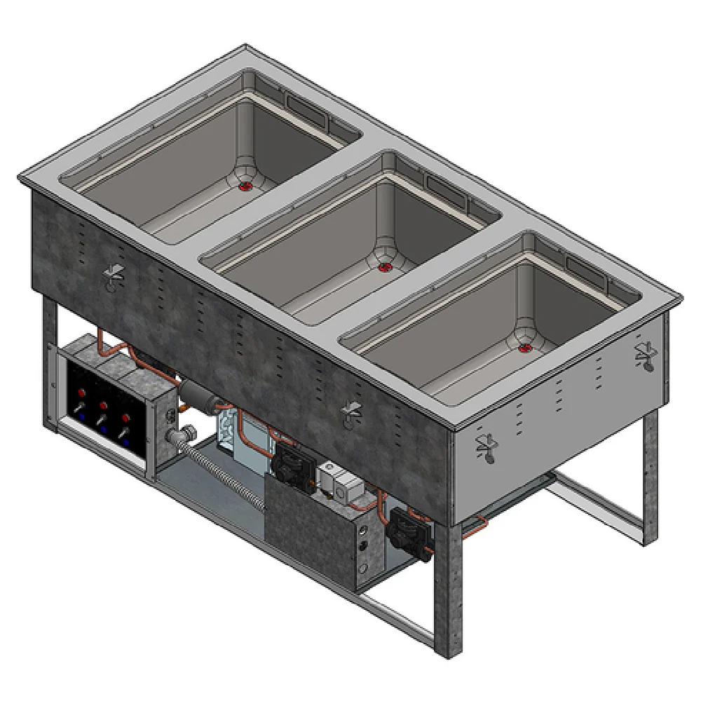Vollrath FC-6HC-03208-AD 49 Inch Hot and Cold Food Well Drop-In Electric Vollrath FC-6HC-03208-AD 49 Inch Hot and Cold Food Well Drop-In Electric