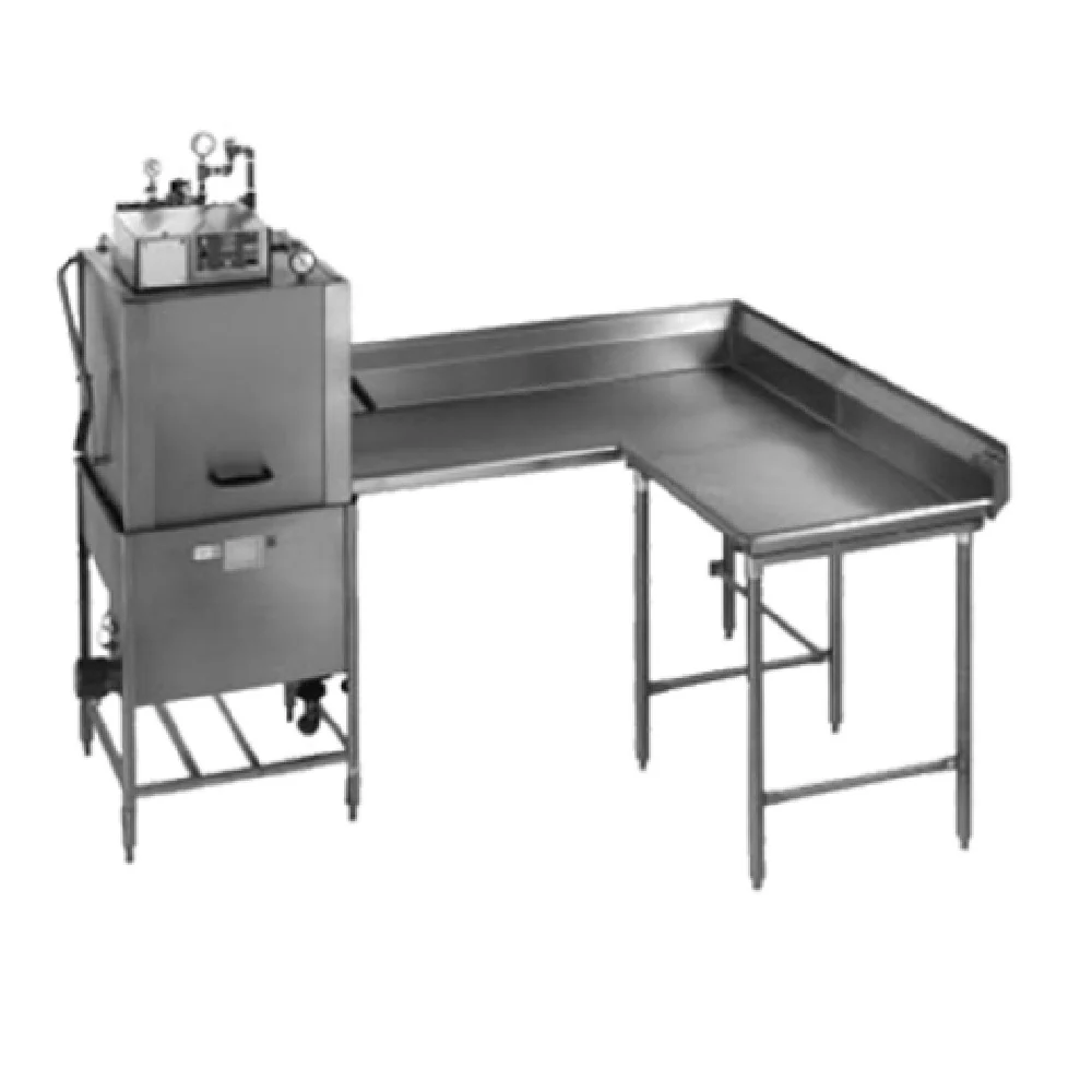 Eagle CDTCR-60-16/4 60 Inch Clean Dishtable Corner Design Stainless Steel with Backsplash